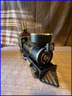 Vintage Japan 1880 Iron Horse Train Decanter Set 2 Shot Glasses Music Box