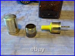 Vintage Japan 1880 Iron Horse Train Decanter Set 2 Shot Glasses Music Box