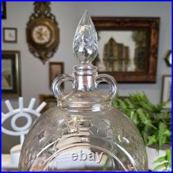 Vintage Jordan Wine Co Huge Clear Glass Horseshoe Decanter 1933 Dominion 17