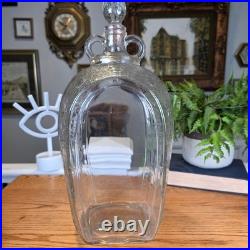 Vintage Jordan Wine Co Huge Clear Glass Horseshoe Decanter 1933 Dominion 17