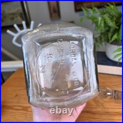 Vintage Jordan Wine Co Huge Clear Glass Horseshoe Decanter 1933 Dominion 17