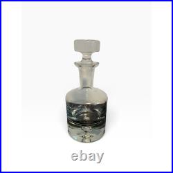 Vintage Krosno Glass Decanter Mid Century Vintage Bubble Base
