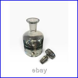 Vintage Krosno Glass Decanter Mid Century Vintage Bubble Base
