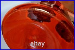 Vintage LARGE Blenko Glass Flame Decanter #6122L Tangerine Amberina 26 tall