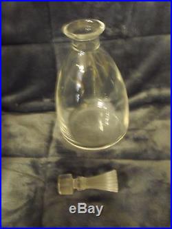 Vintage Lalique Barsac Crystal Decanter, Mint Approx 10 Tall