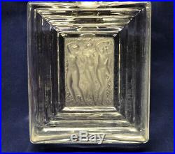 Vintage Lalique Duncan Three Nudes French Crystal Decanter