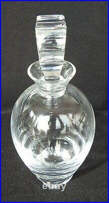 Vintage Lalique France Crystal Glass Decanter Bottle with Stopper Signed