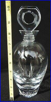 Vintage Lalique France Crystal Glass Decanter Bottle with Stopper Signed
