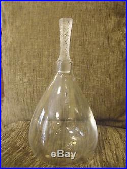 Vintage Lalique Phalsbourg Crystal Decanter, Mint Approx 10 Tall