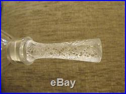 Vintage Lalique Phalsbourg Crystal Decanter, Mint Approx 10 Tall