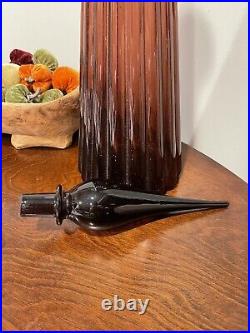 Vintage Large Empoli Glass Genie Decanter Bottle from MCM, Italy, 1960s Rare