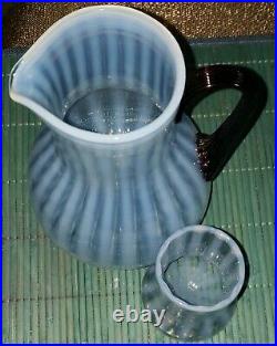 Vintage Limited Edition Fenton Opalescent Bedside Water Carafe & Glass