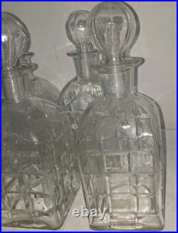 Vintage Liquor Decanters Set Of 5