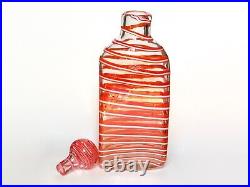 Vintage MCM 1960's Large Murano Italy Art Glass Decanter with Lid