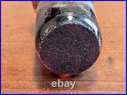 Vintage MCM BLENKO Amethyst Crackle #37 Decanter Genie Bottle withOriginal Stopper