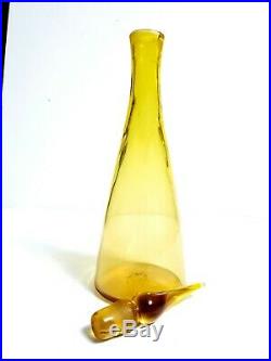 Vintage MCM Blenko Art Glass Jonquil 10.5 Cruet Decanter 920-S Winslow Anderson