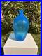 Vintage-MCM-Blenko-Blue-Crackle-Glass-12-Decanter-Bottle-Vase-Mid-Century-01-jjb