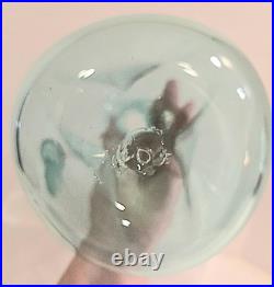Vintage MCM Blenko Glass 49 Pinched Decanter In Sea Green Withstopper