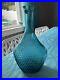 Vintage-MCM-Emboli-Decanter-Blue-Diamond-Pattern-Made-In-Italy-No-Stopper-01-xmtd