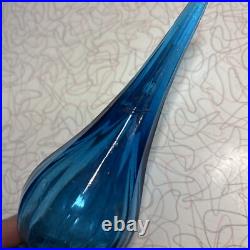 Vintage MCM Empoli 26 Blue, Genie Bottle, Decanter WithStopper Vintage MCM Empoli 26 Blue, Genie Bottle, Decanter WithStopper