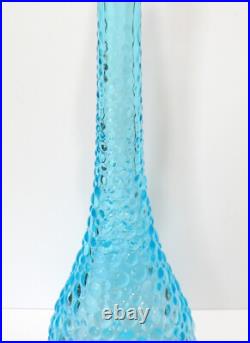 Vintage MCM Empoli Aqua Blue Italian Glass Bubble Genie Bottle Vintage MCM Empoli Aqua Blue Italian Glass Bubble Genie Bottle