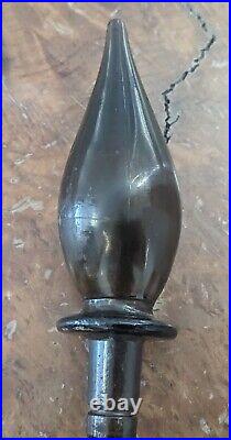 Vintage MCM Empoli Genie Bottle Smoke Paneled Glass 20