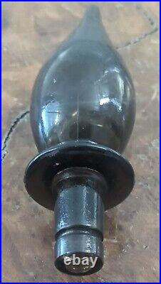 Vintage MCM Empoli Genie Bottle Smoke Paneled Glass 20