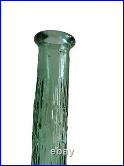 Vintage MCM Empoli Green Glass Genie Bottle/Decanter 22 in Read