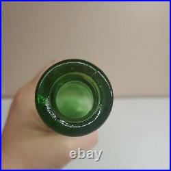 Vintage MCM Empoli Italian Art Glass Green Wave Genie Bottle Decanter 22