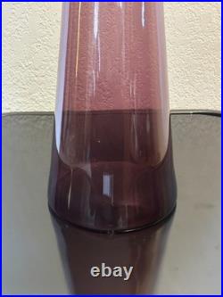 Vintage MCM Empoli Optic Decanter 23 In Amethyst Withstopper