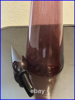 Vintage MCM Empoli Optic Decanter 23 In Amethyst Withstopper