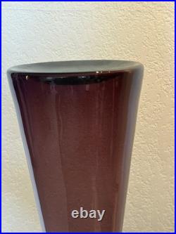 Vintage MCM Empoli Optic Decanter 23 In Amethyst Withstopper