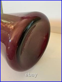 Vintage MCM Empoli Purple Amethyst Glass Decanter Italian Genie Bottle Rare 27
