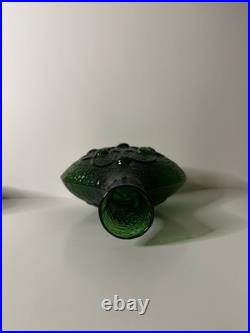 Vintage MCM Empoli Stelvia Glass 15 Decanter Emerald Green Without Stopper