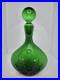 Vintage-MCM-Empoli-Stelvia-Glass-15-Decanter-Emerald-Green-Withstopper-Label-01-mvdc
