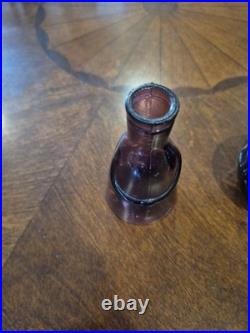 Vintage MCM Erik Hoglund People Decanter Kosta Boda In Purple Stopper Candy Dish