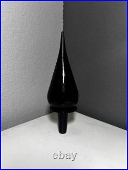 Vintage MCM Italian Amethyst Genie Bottle withStopper Empoli Style Napoli Glass