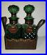 Vintage-MCM-Italian-Green-Diamond-Cut-Decanter-Set-with-Leather-Caddy-Holder-01-pni