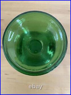 Vintage MCM Italian Green Glass Decanter/Carafe Empoli Italy Collectible Barware