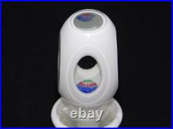 Vintage MCM Millefiori White Cut To Clear Glass 9 Decanter With Stopper Italy