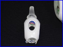 Vintage MCM Millefiori White Cut To Clear Glass 9 Decanter With Stopper Italy