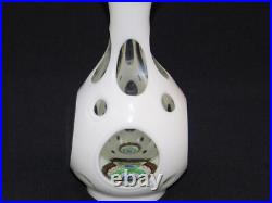 Vintage MCM Millefiori White Cut To Clear Glass 9 Decanter With Stopper Italy