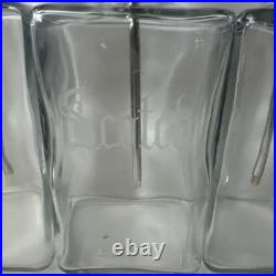 Vintage MCM Pump Liquor Dispenser Glass Decanter Set 10.5 Tall 3.5 Wide