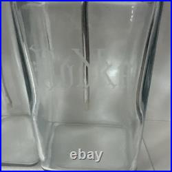 Vintage MCM Pump Liquor Dispenser Glass Decanter Set 10.5 Tall 3.5 Wide