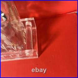 Vintage MCM Pump Liquor Dispenser Glass Decanter Set Lucite Tray 4 bottles