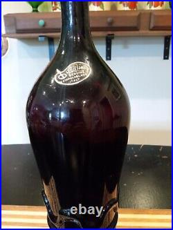 Vintage MCM Purple Amethyst Rossini Empoli Genie Bottle Decanter With Stopper