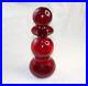 Vintage-MCM-RAINBOW-ART-CRACKLE-GLASS-Ruby-Red-Gurgle-Decanter-ball-stopper-10-01-gnpf