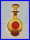 Vintage-MCM-Rainbow-Glass-Duo-Tone-Amber-Red-Medallion-Decanter-WithStopper-01-wgic