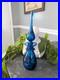 Vintage-MCM-Rainbow-Style-11-Blue-Glass-Decanter-With-Flame-Stopper-Ruffled-Rim-01-iah