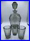 Vintage-MCM-Smoky-Gray-Glass-Faceted-Decanter-With-Glasses-3-Czech-Moser-01-jpds